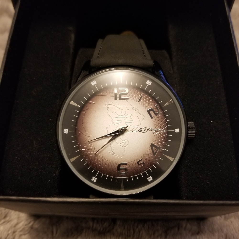 Ed Hardy Leather Watch